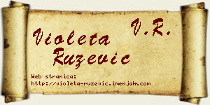 Violeta Ružević vizit kartica
